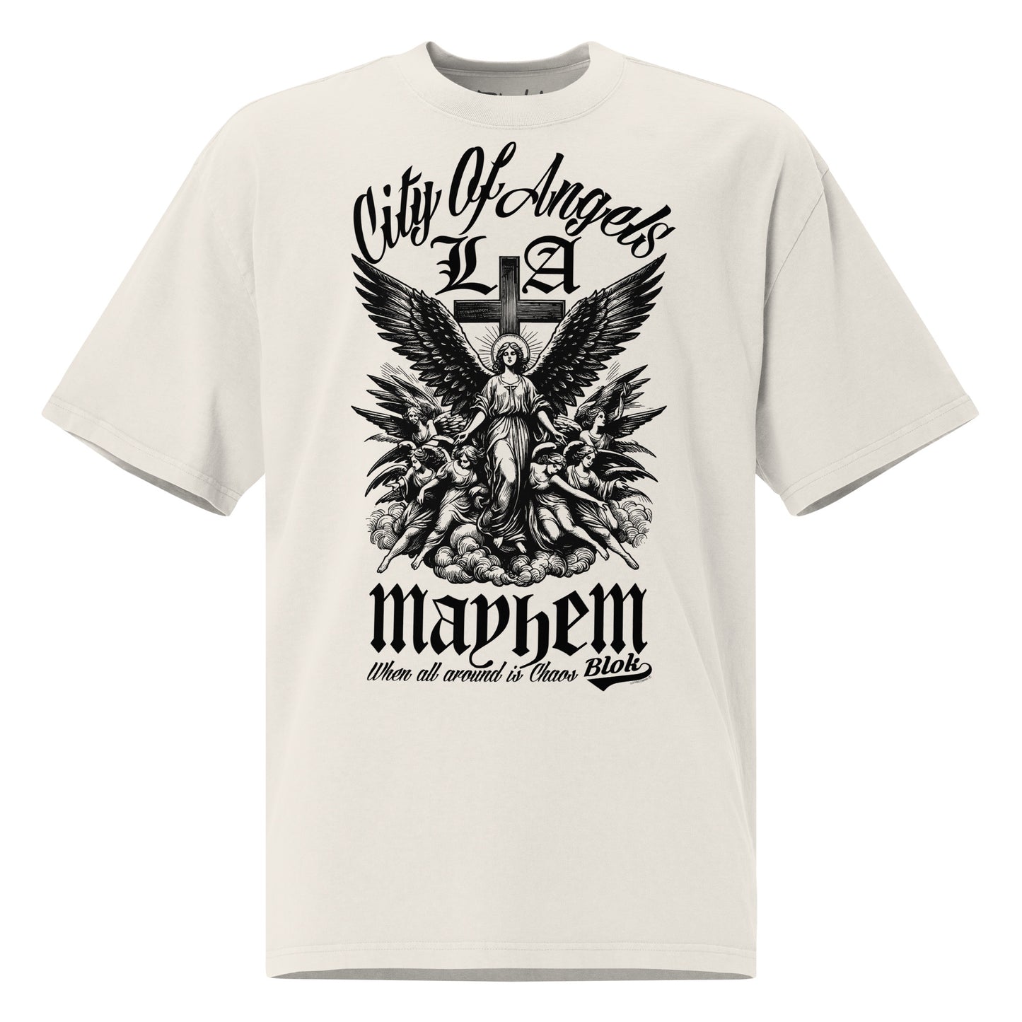 City of Angels Mayhem - Front Print - Men's Oversize Graphic T-Shirt