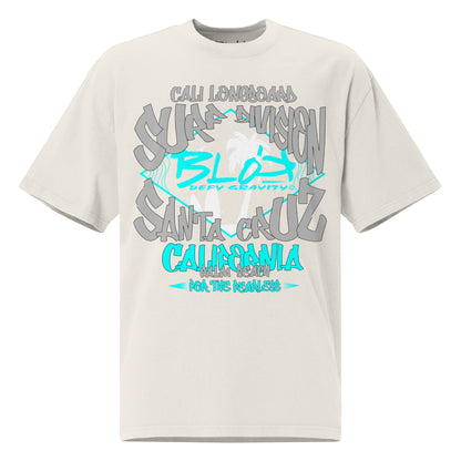 Santa Cruz - Front Print - in Gray & Turquoise - Men's Oversize