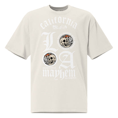 L.A Mayhem - Front Print - in White - Oversize Men's