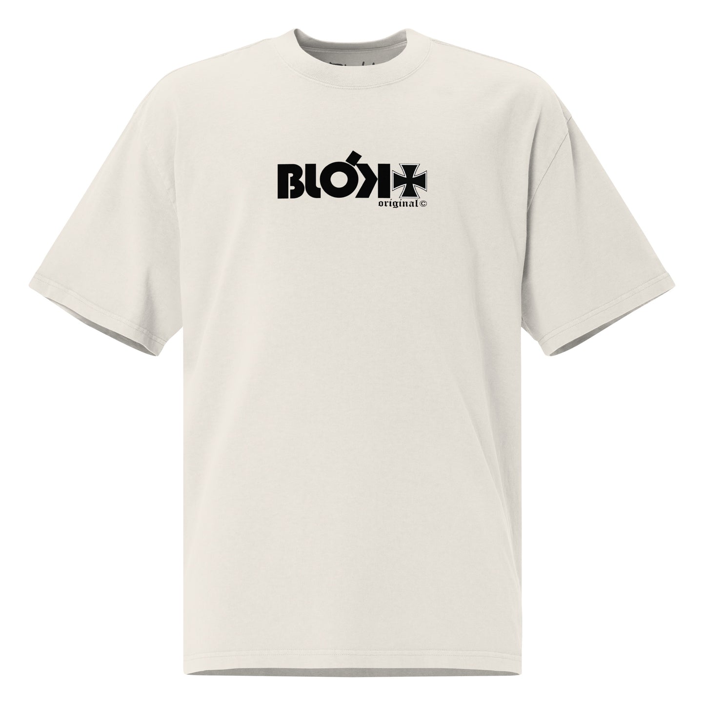 Old School Iron Cross - Front & Back Print - in Black - Oversize