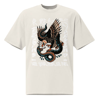 Fear As Fuel - Front Print - with White Logo - Men's Oversized