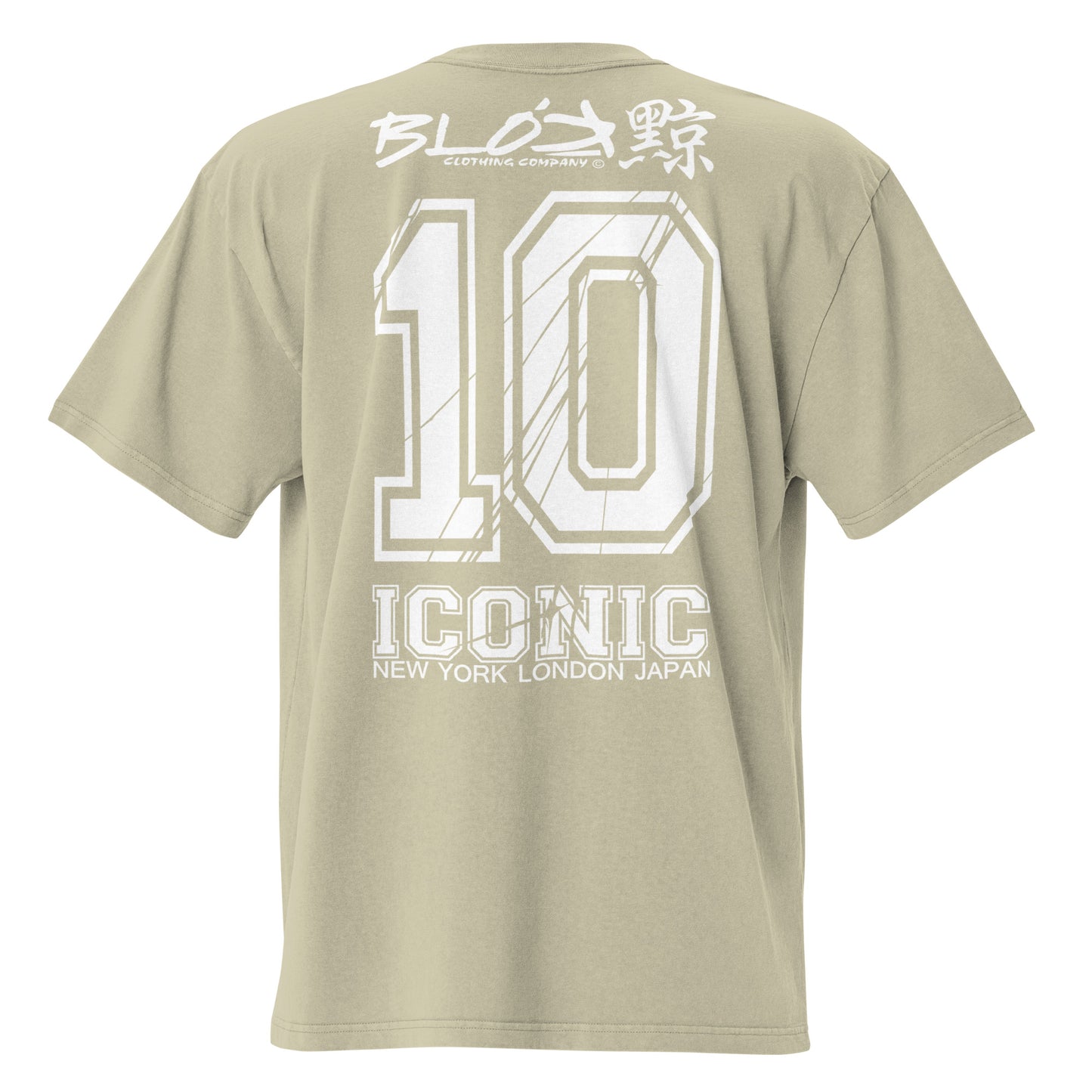 Iconic 10 - Back & Front Print - in White - Men's Oversize