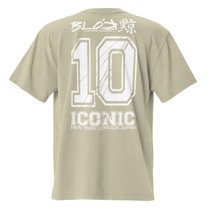 Iconic 10 - Back & Front Print - in White - Men's Oversize
