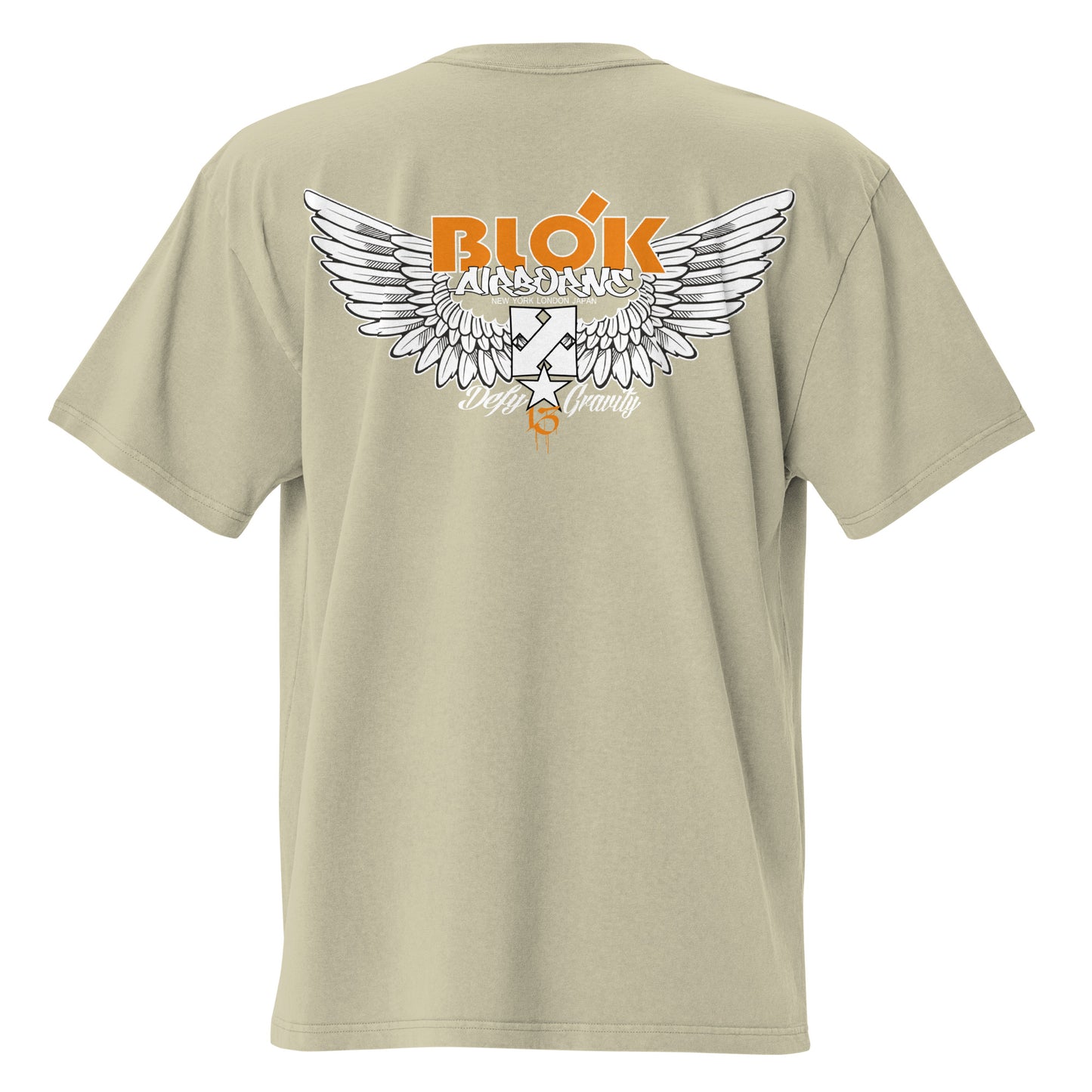 Airborne Wings - Back and front print - with Orange Logo - Men's Oversize