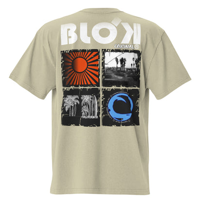 California Sport - Front & Back Print - in White - Men's Oversize