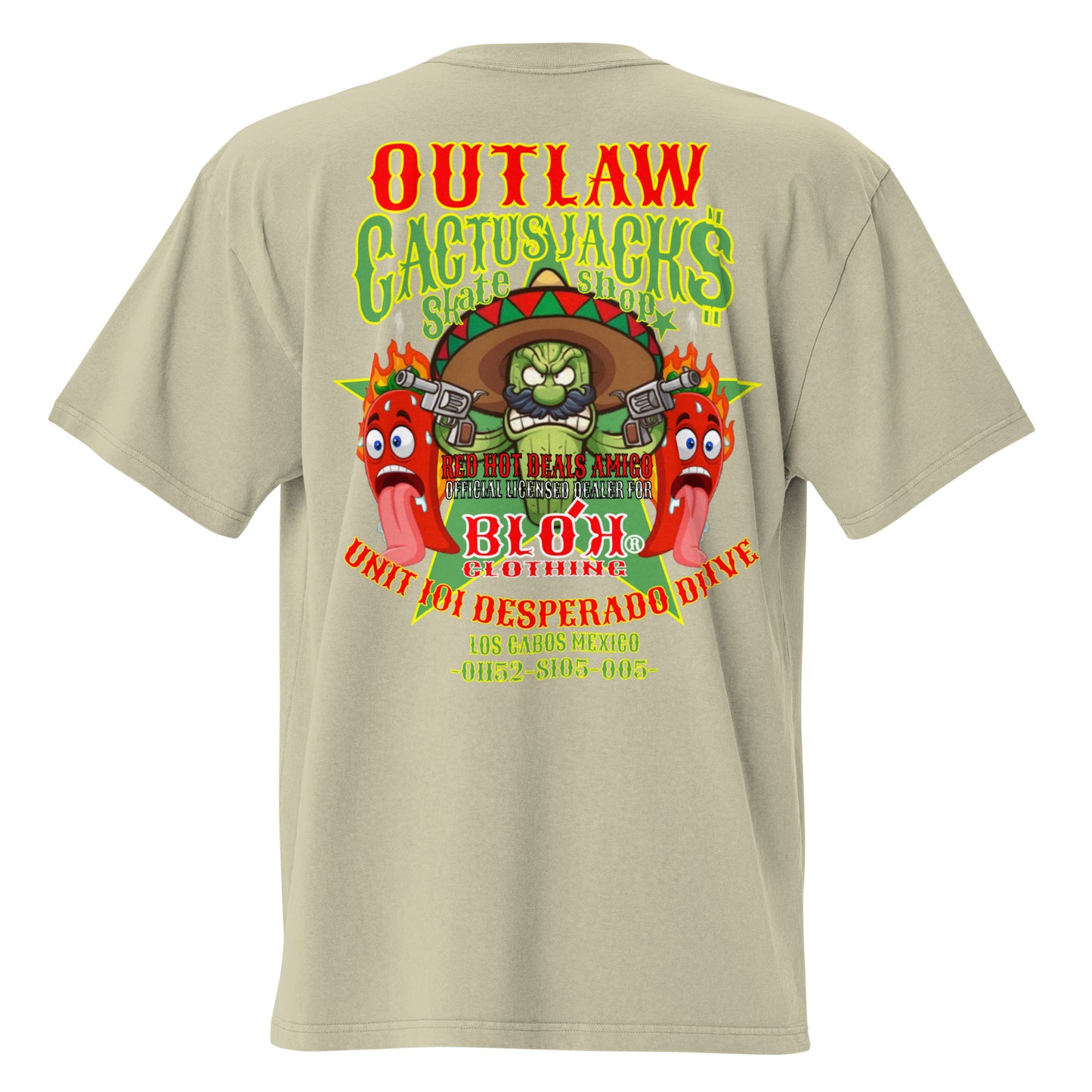 Cactus Jacks - Front & Back Print - Men's Oversize