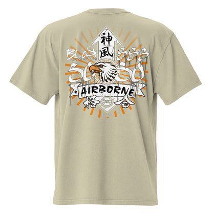 Airborne Eagle - Front & Back Print - in Orange - Oversize Men's