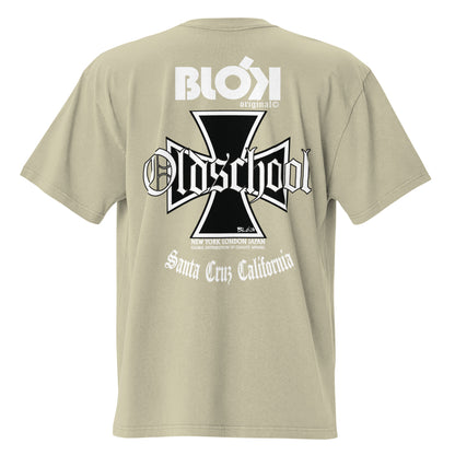 Old School Iron Cross - Front & Back Print - in white - Men's Oversize