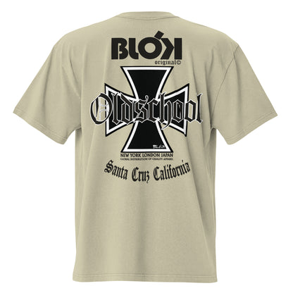 Old School Iron Cross - Front & Back Print - in Black - Oversize