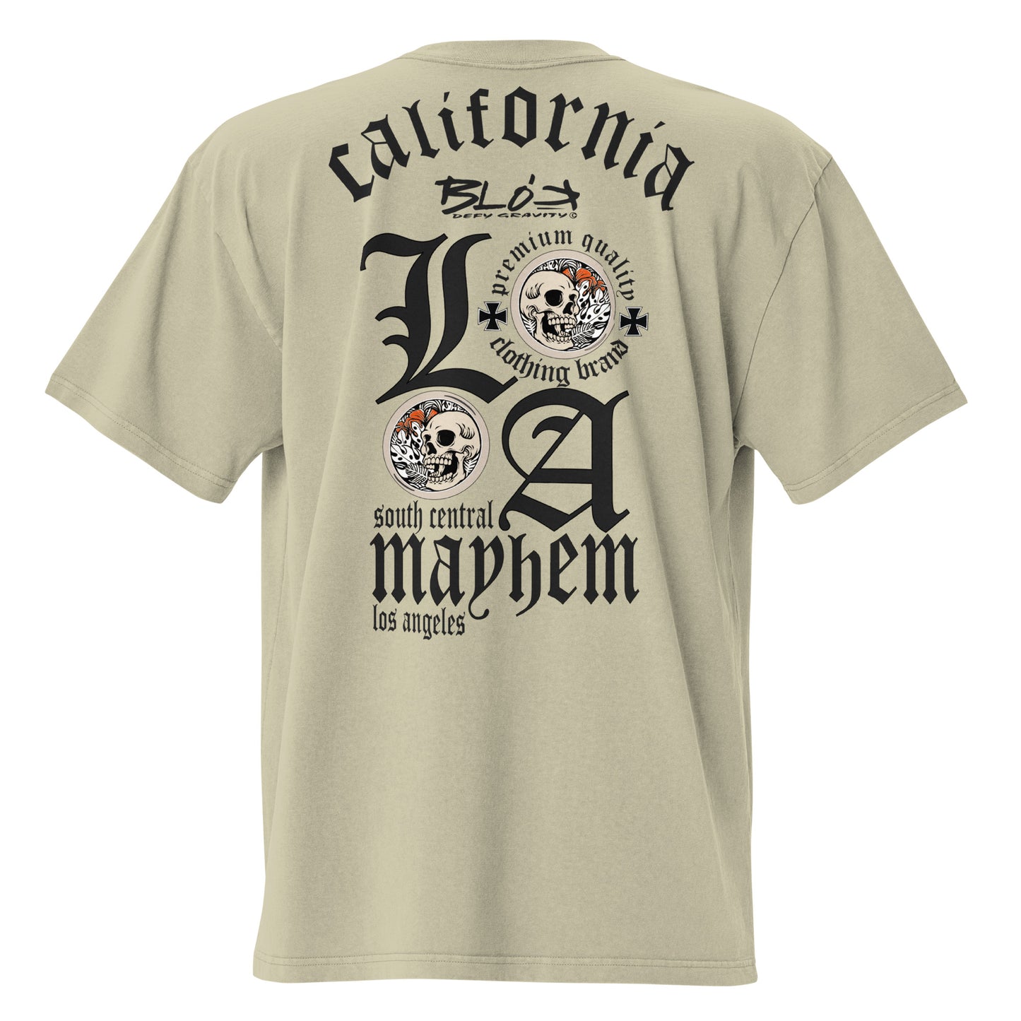 LA Mayhem - Back & Front Print - in Black - Men's Oversize