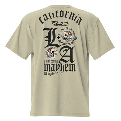 LA Mayhem - Back & Front Print - in Black - Men's Oversize