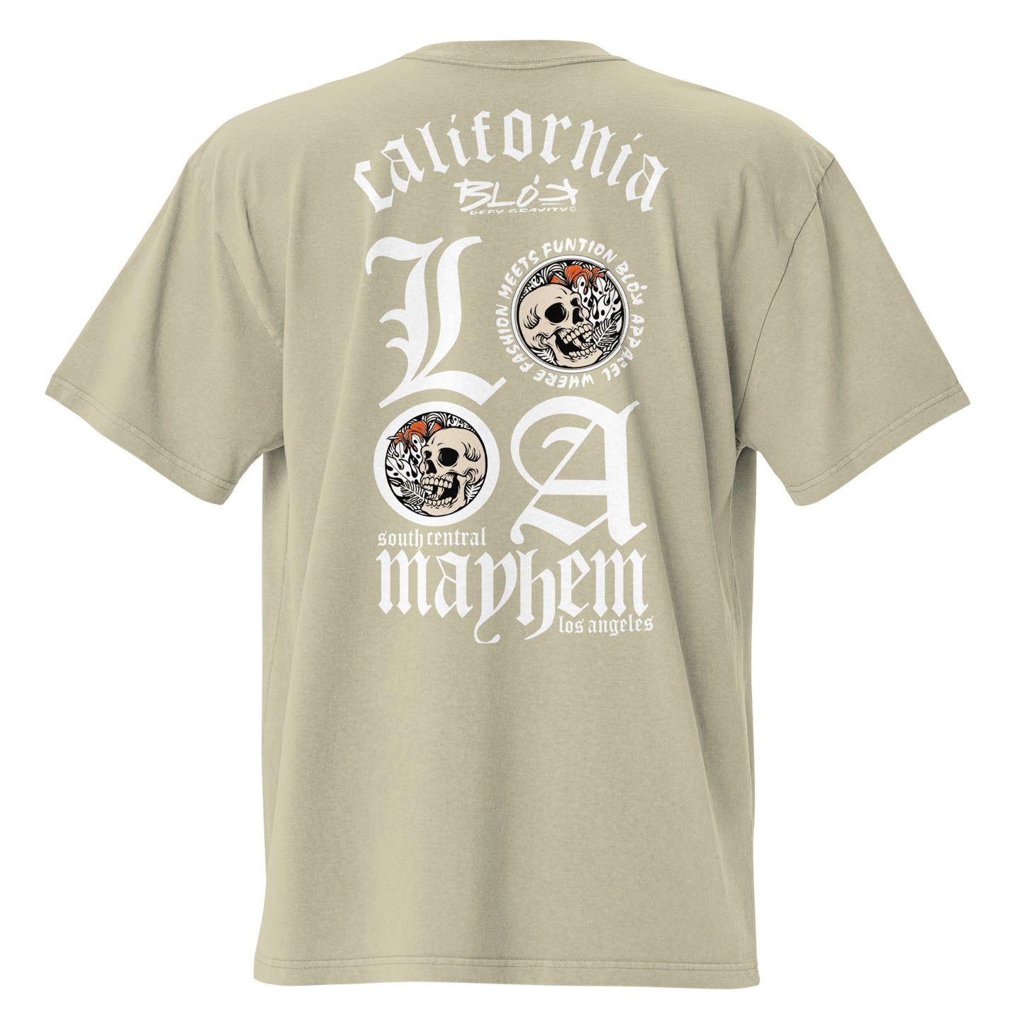 LA Mayhem - Front & Back Print in White - Men's Oversize
