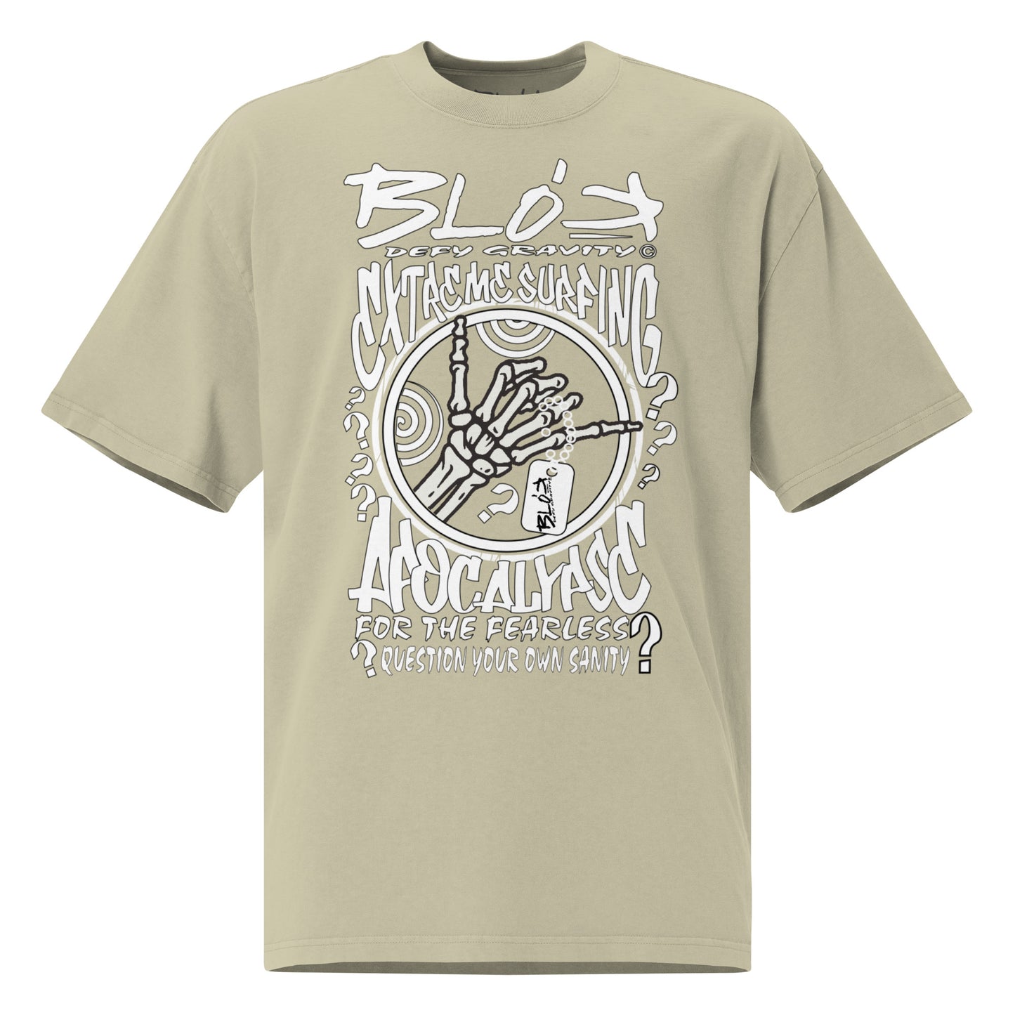 Apocalypse - Front Print - in White - Women's Oversize