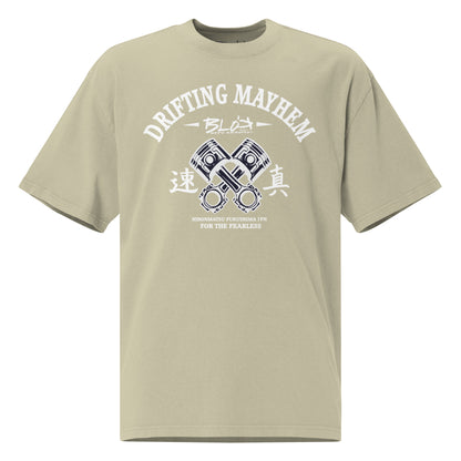 Drifting Mayhem - Front Print - in White - Women's Oversize