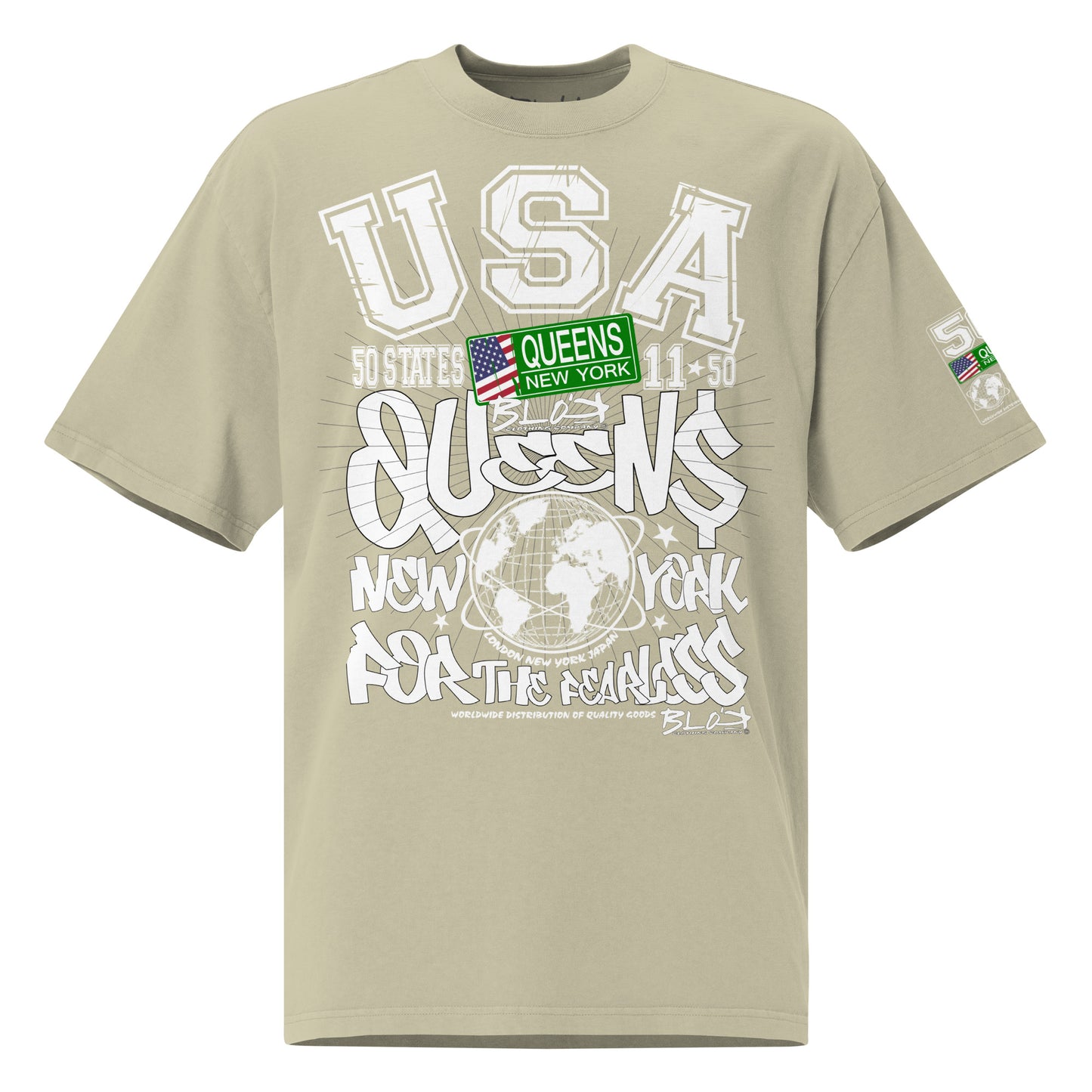 Queens - 50 States - Front & Arm Print - Women's Oversize