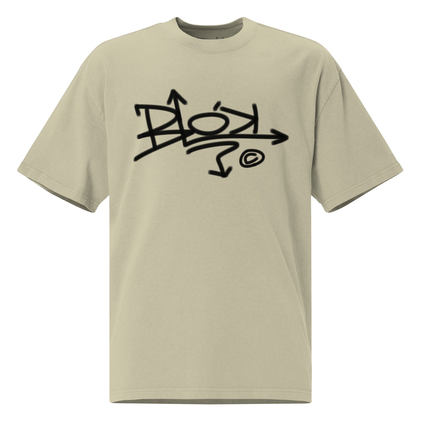 Graffiti Tag - in Black - Women's Oversize