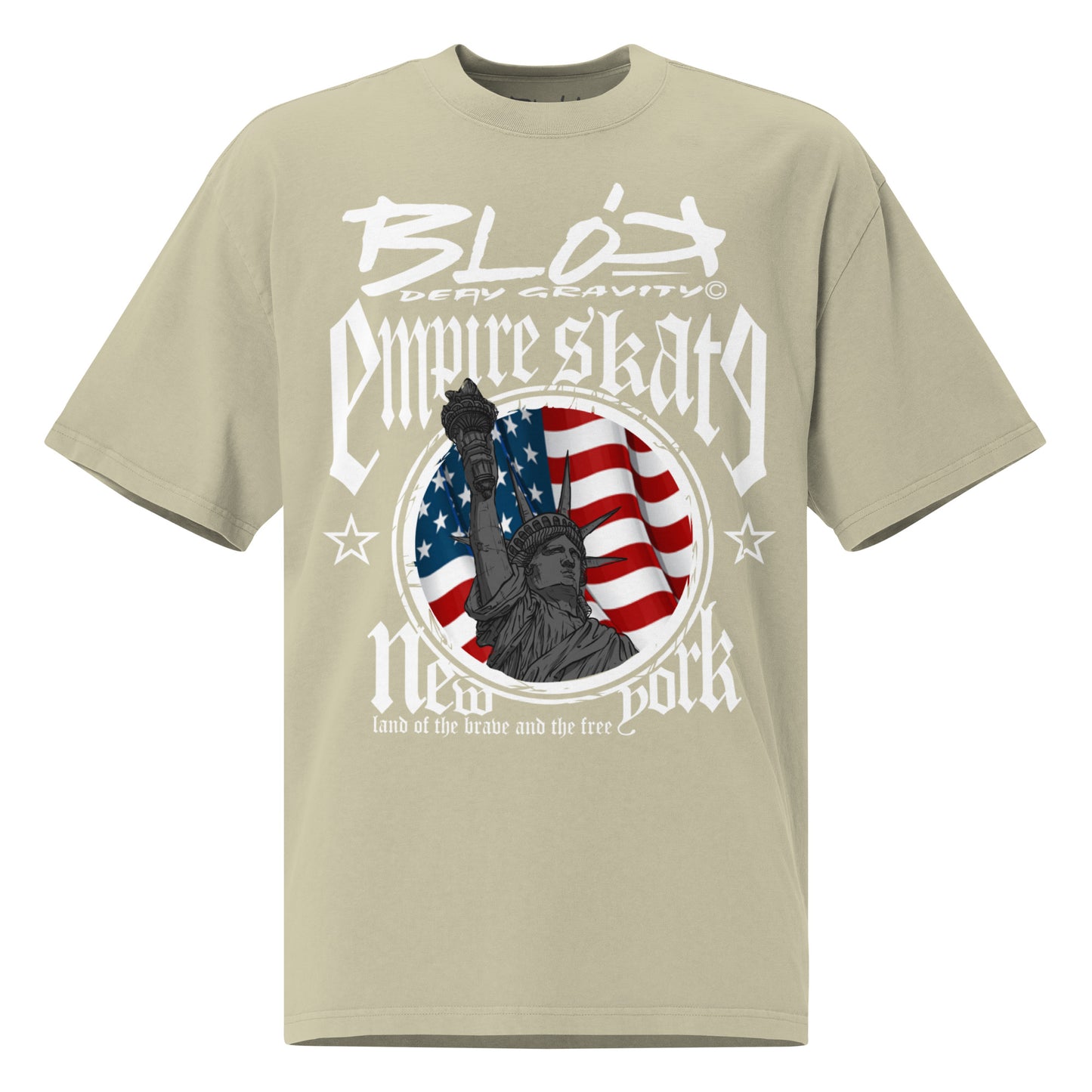 Empire Skate - New York - White Print - Men's Oversize