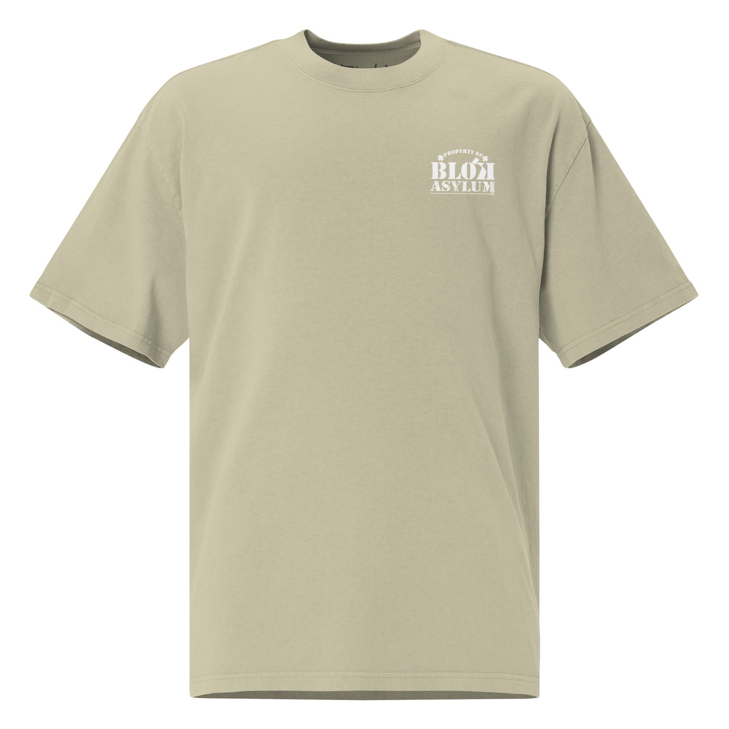 Asylum Inmate - Front & Back Print - in White - Men's Oversize