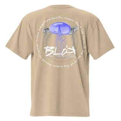 Jellyfish - Front & Back Print - with White Logo - Men's Oversize