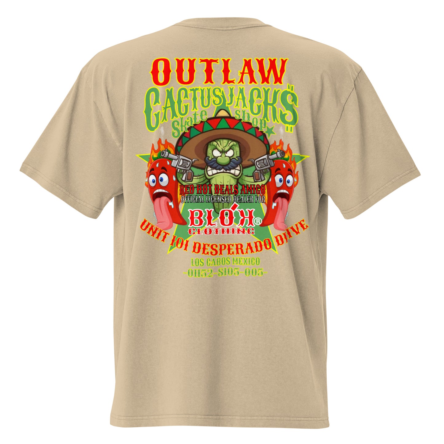 Cactus Jacks - Front & Back Print - Men's Oversize