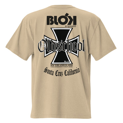 Old School Iron Cross - Front & Back Print - in Black - Oversize