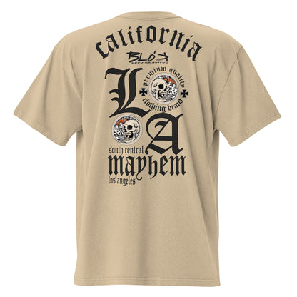 LA Mayhem - Back & Front Print - in Black - Men's Oversize