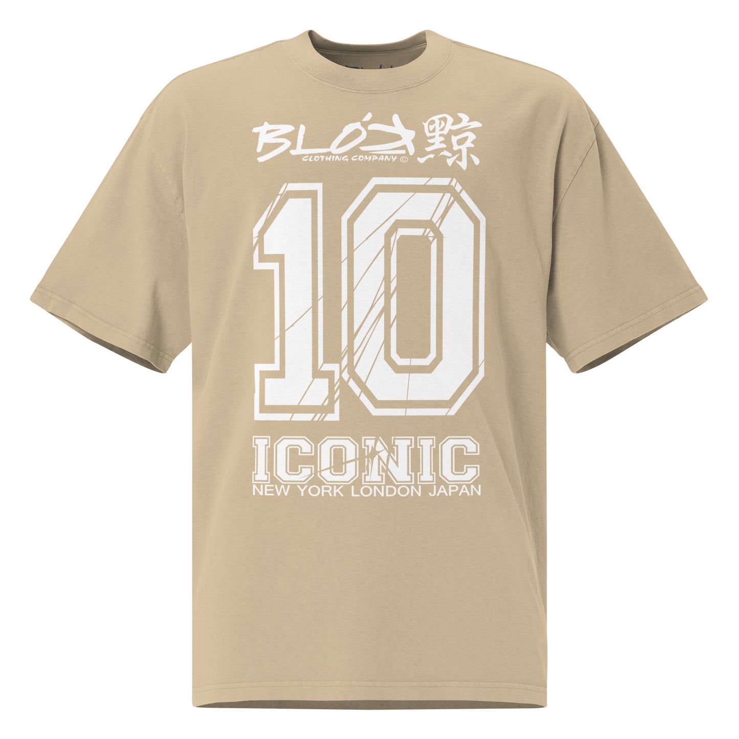 Iconic 10 - Front Print - in White - Women's Oversize