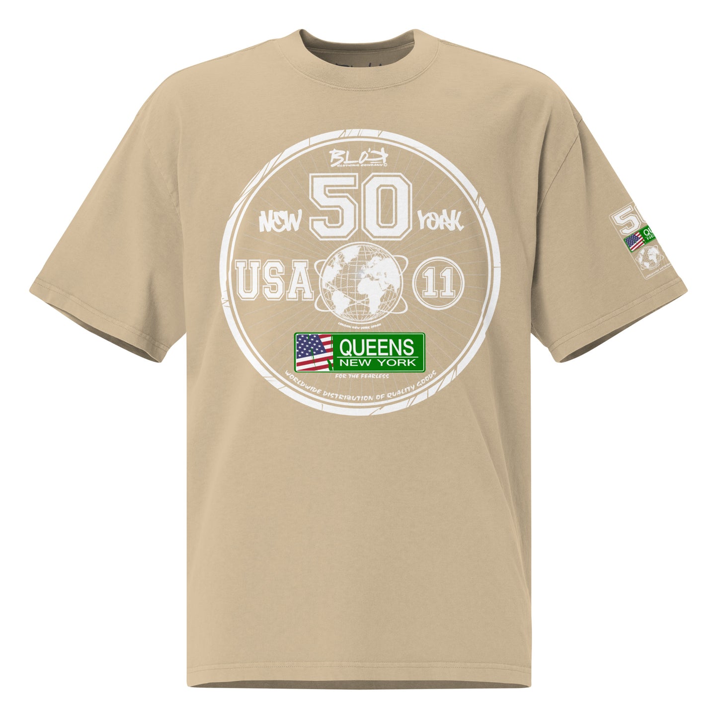 Queens New York - 50 States - Front & Arm Print - Women's Oversize