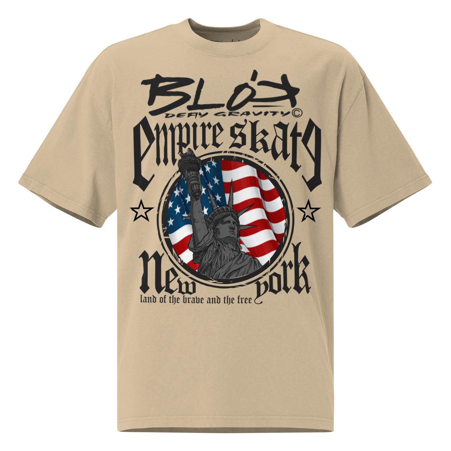 Empire Skate - New York - Front Print - in Black - Oversized