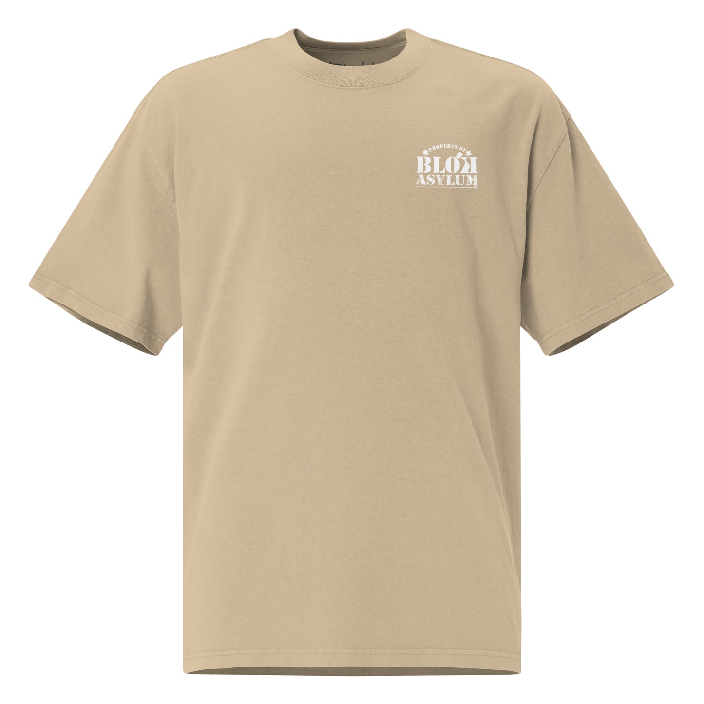 Asylum Inmate - Front & Back Print - in White - Men's Oversize