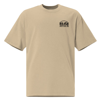 Asylum Inmate - Front & Back Print - in Black - Men's Oversize