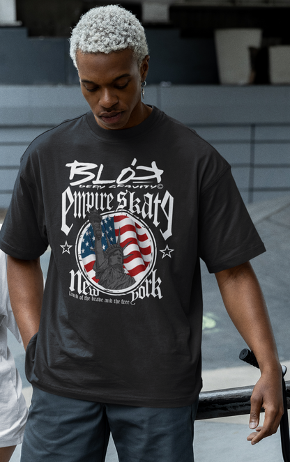 Empire Skate - New York - White Print - Men's Oversize