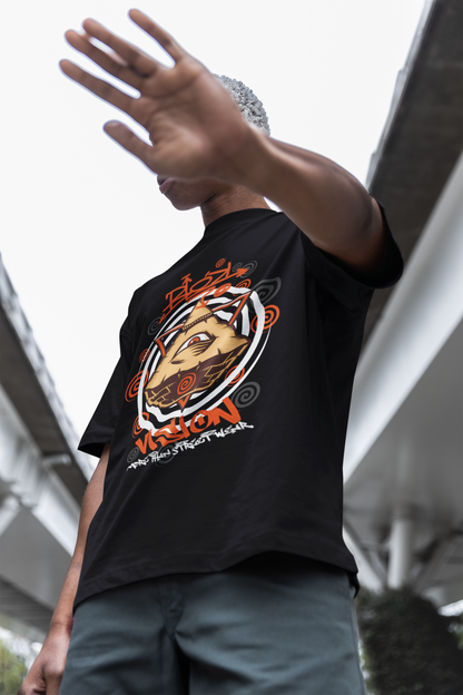 Pyramid Vision - Front Print in Orange - Men's Loose Fit