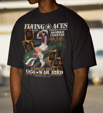 Bomber Command - Front Print - Men's Oversize