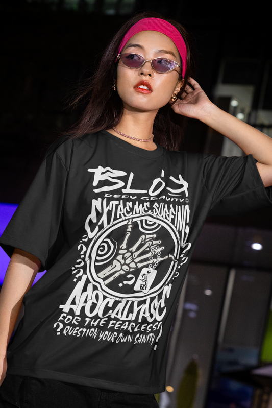 Apocalypse - Front Print - in White - Women's Oversize