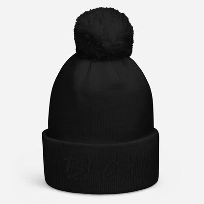 Blok Defy Gravity - Pom Pom Beanie - Black Embroidery
