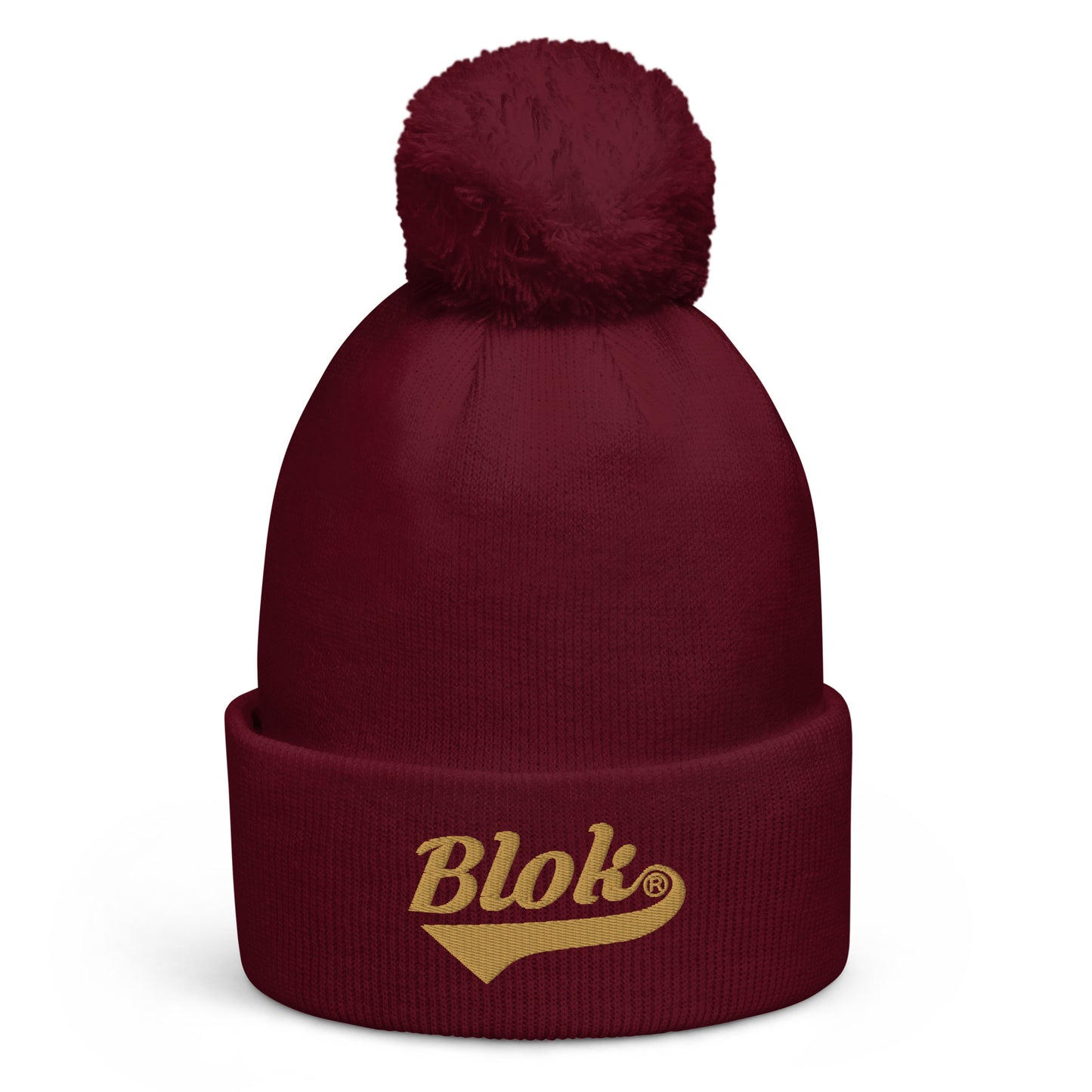Blok Classic Logo - Pom Pom Beanie - Gold Embroidery