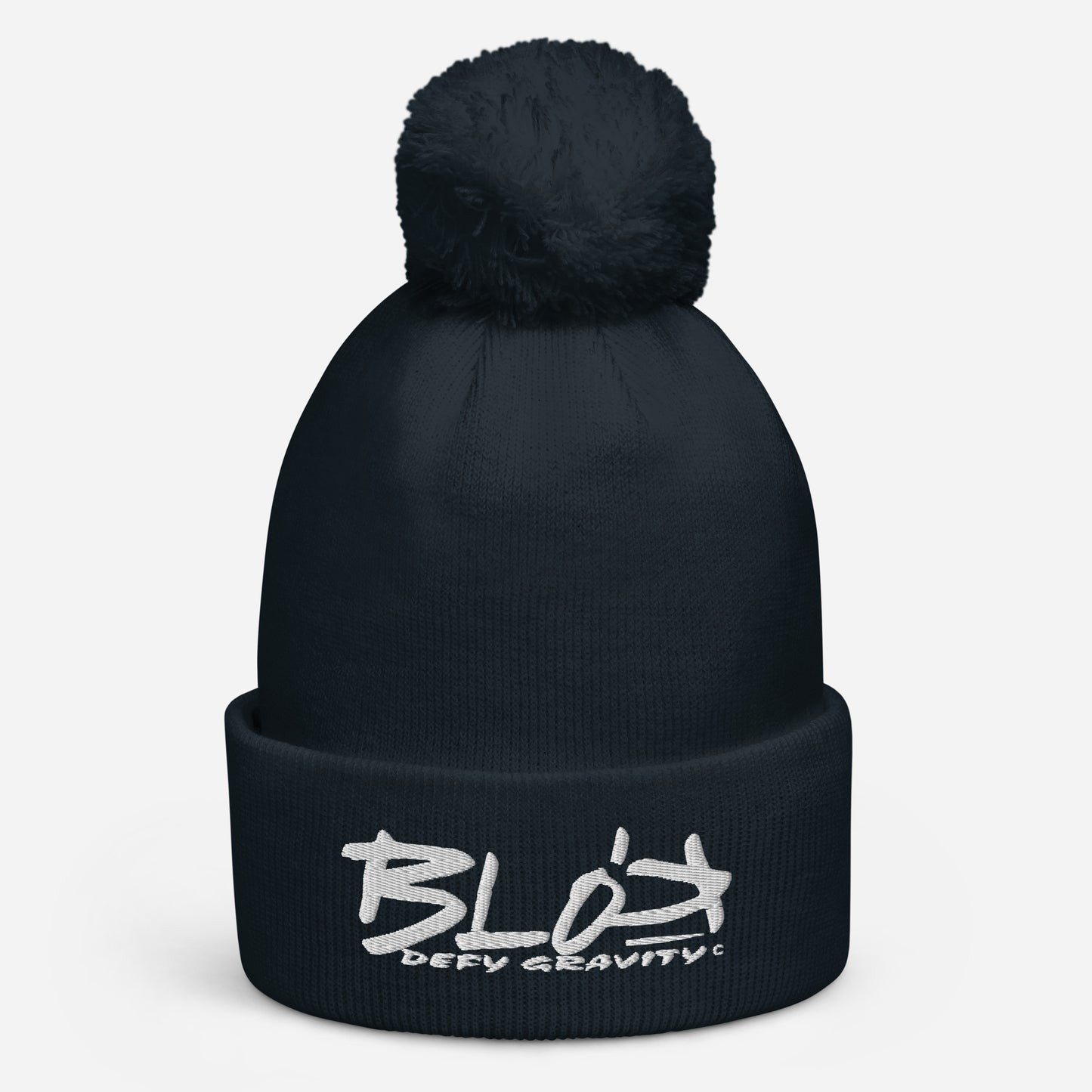 Blok Defy Gravity - Pom Pom Beanie - White Embroidery