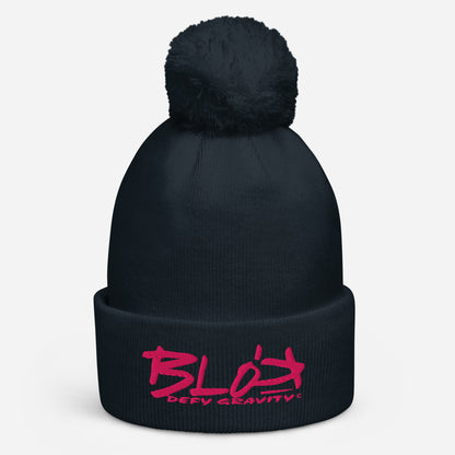 Blok Defy Gravity - Pom Pom Beanie - Pink Embroidery