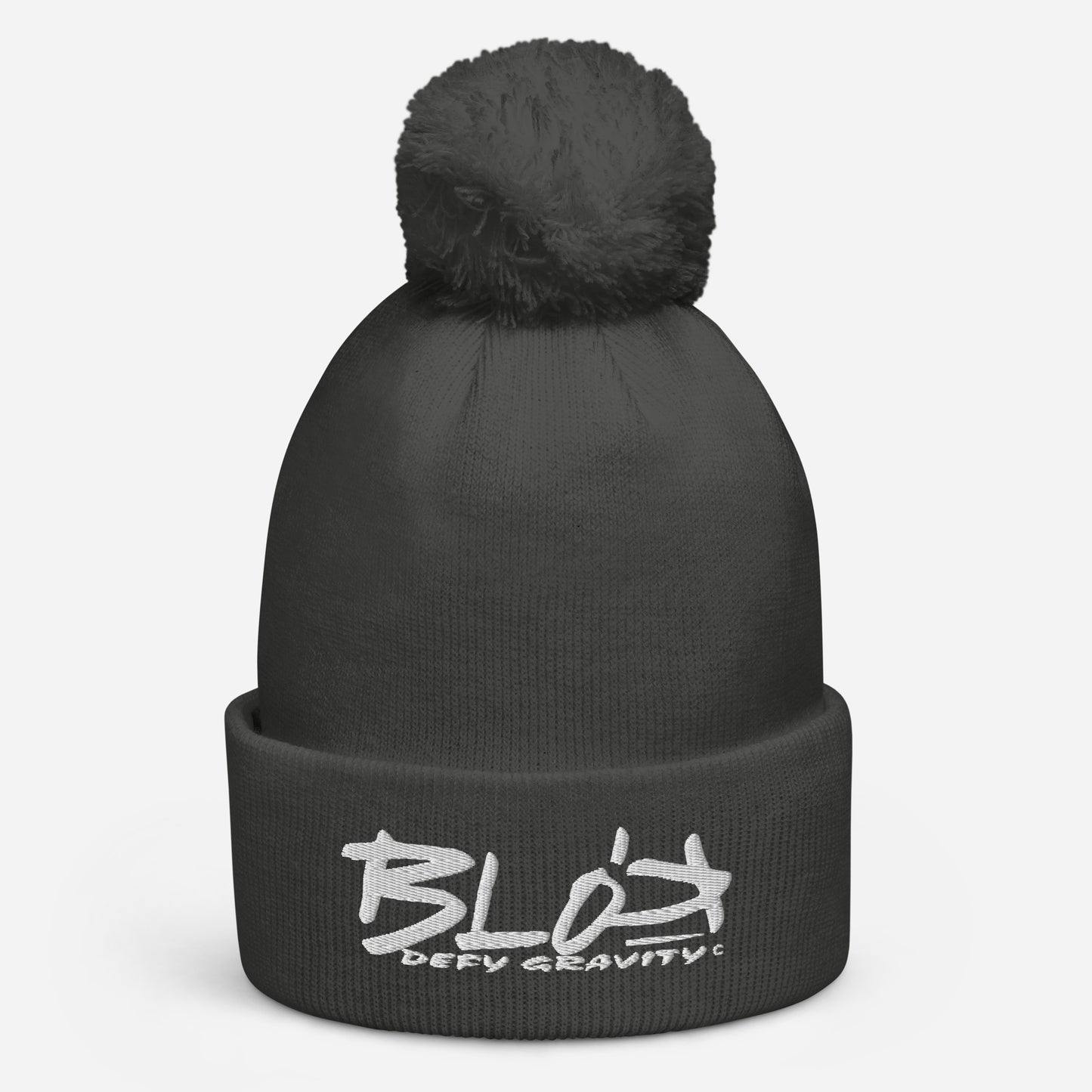Blok Defy Gravity - Pom Pom Beanie - White Embroidery
