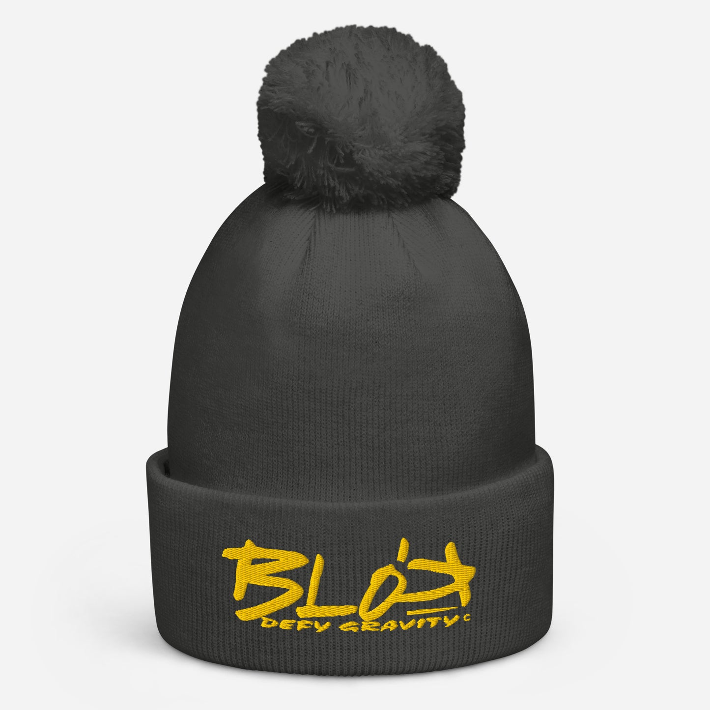 Blok Defy Gravity - Pom Pom Beanie - Yellow Embroidery