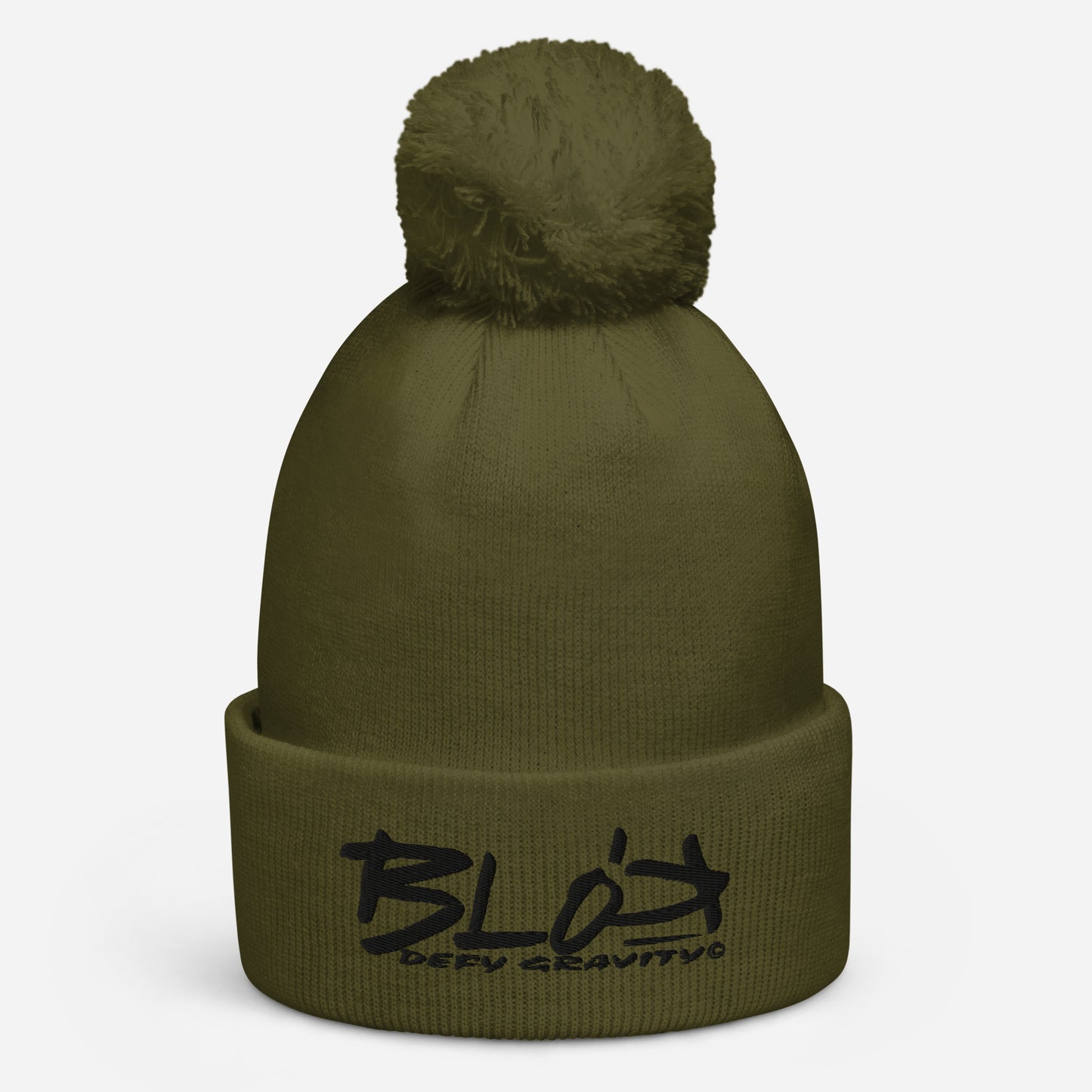 Blok Defy Gravity - Pom Pom Beanie - Black Embroidery