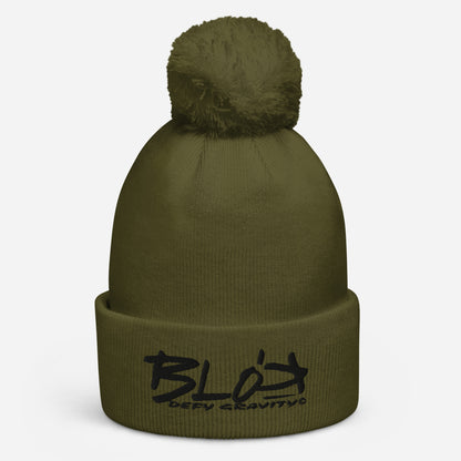Blok Defy Gravity - Pom Pom Beanie - Black Embroidery