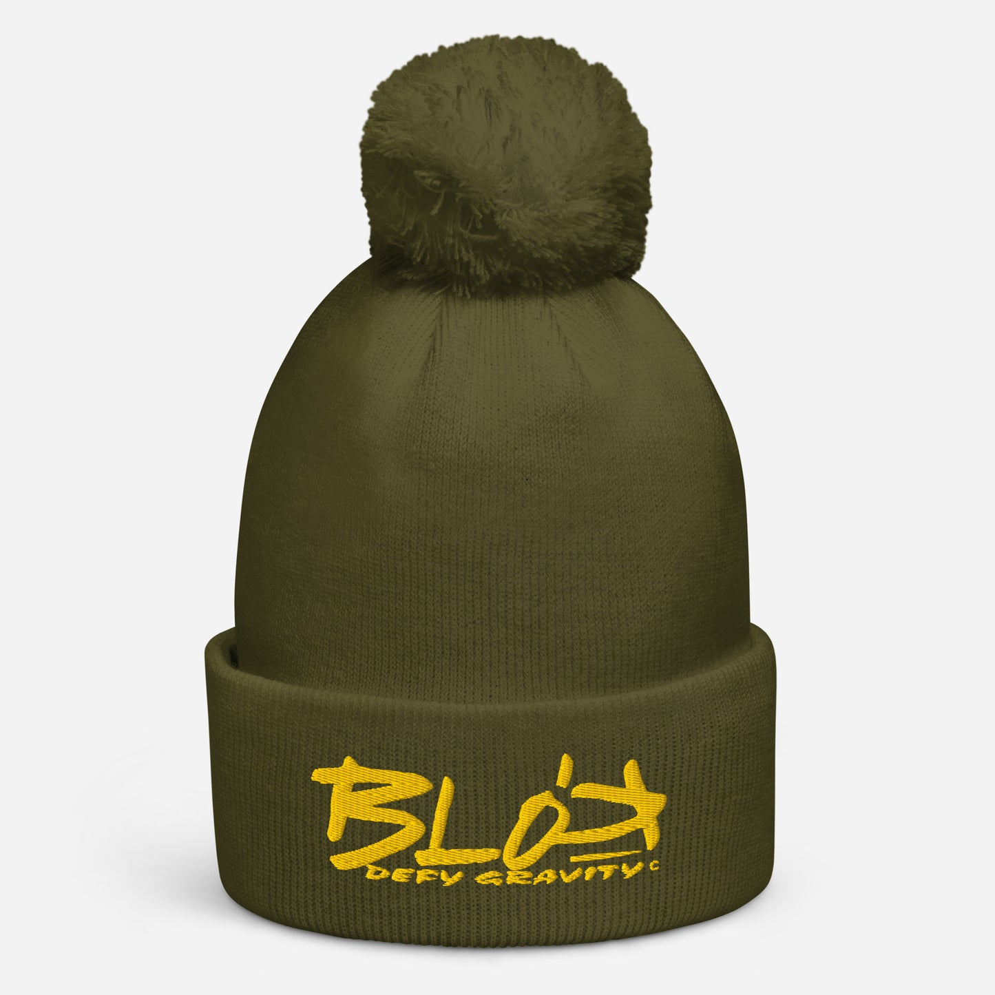 Blok Defy Gravity - Pom Pom Beanie - Yellow Embroidery