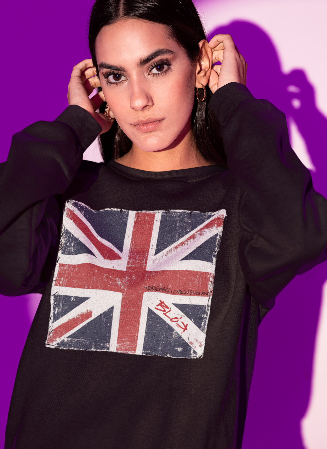 Blok London Flag - Front Print - Women's Sweatshirt