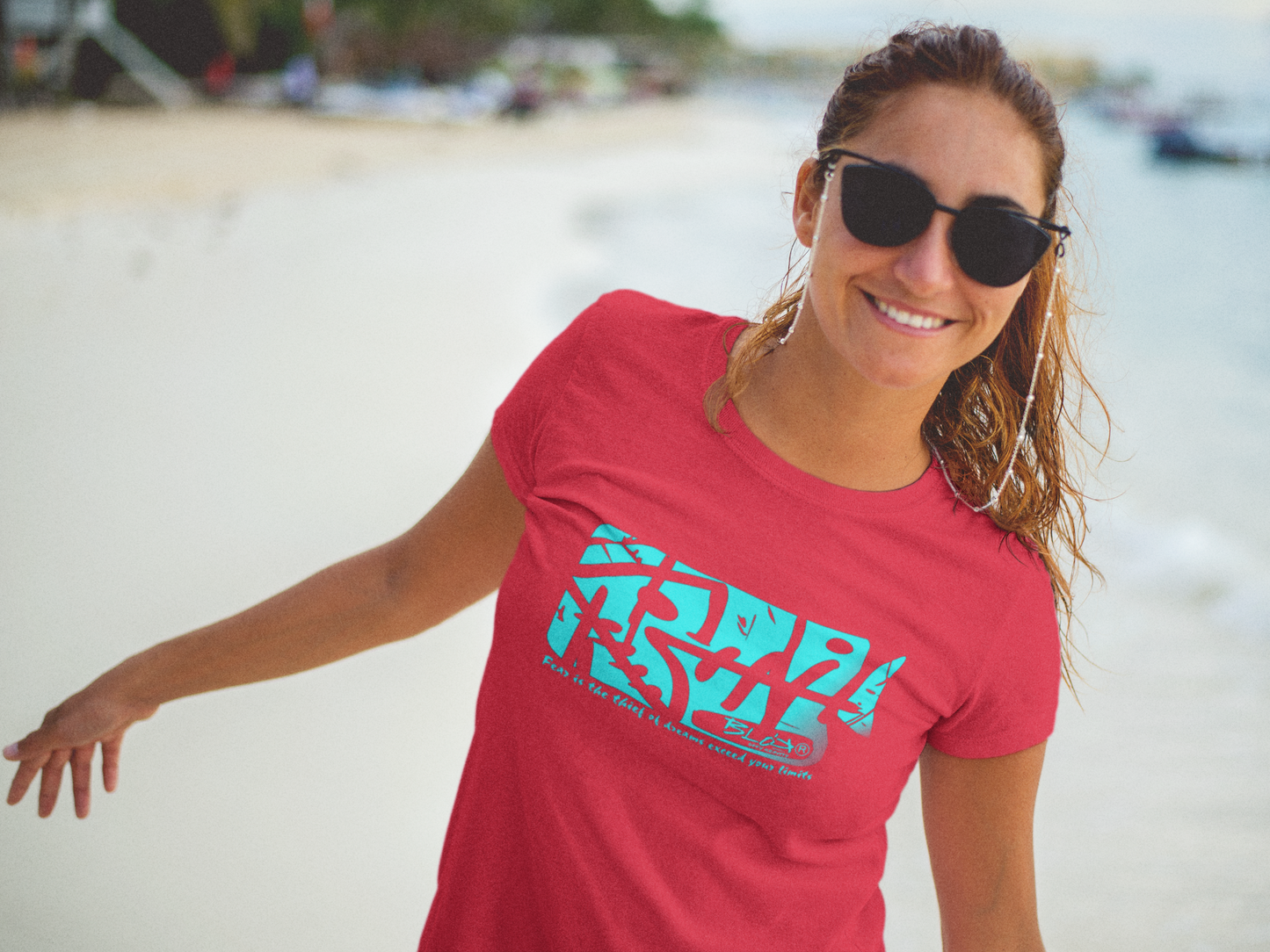 Fish Bone - with Turquoise Print- Women's Slim Fit
