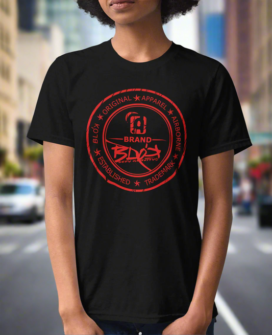 Original Apparel Stamp - Red Print - Women's Relaxed Fit