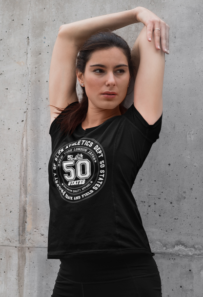 50 State Athletic Dept. - with White Print- Women's Slim Fit