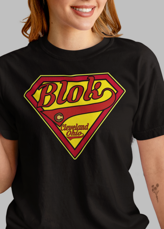 Blok Shield - Red & Yellow Print - Womens Relaxed Fit