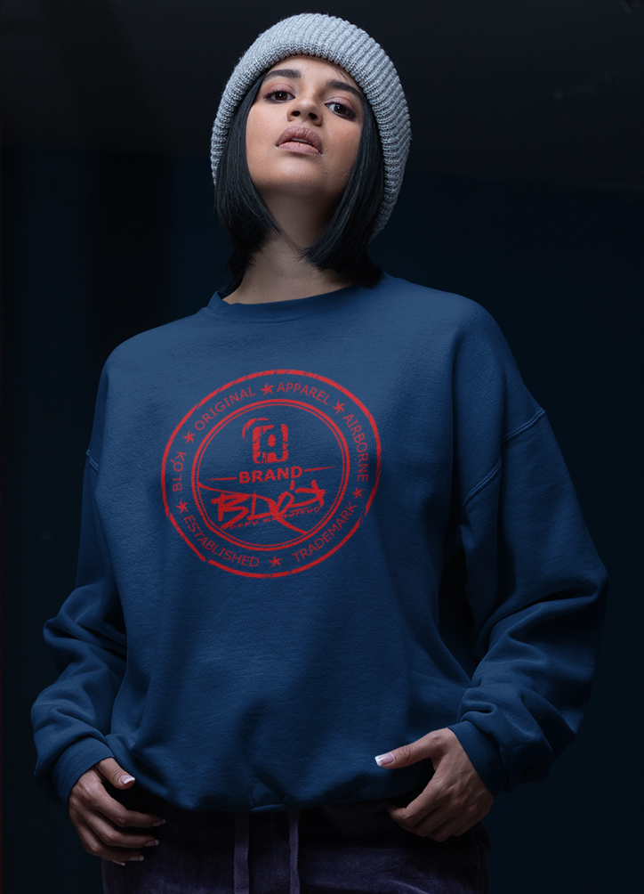 Original Apparel Stamp - Red Print - Women's Sweatshirt